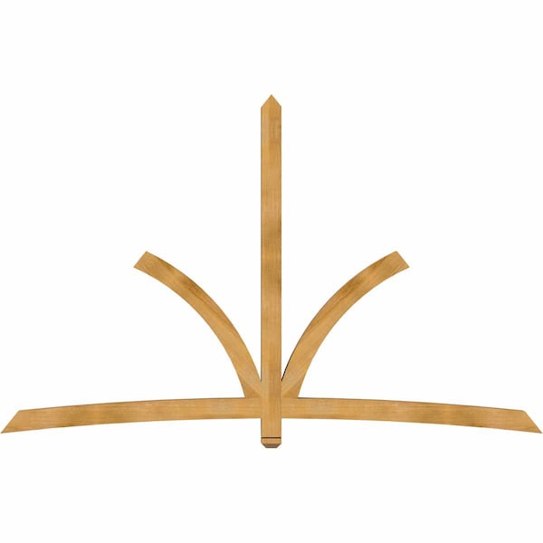 Ekena Millwork Davenport Rough Sawn Timber Gable Bracket, Western Red Cedar, 108"W x 68"H x 4"D x 4"F, 15/12 Pitch GBW108X68X0404DAV00RWR - main